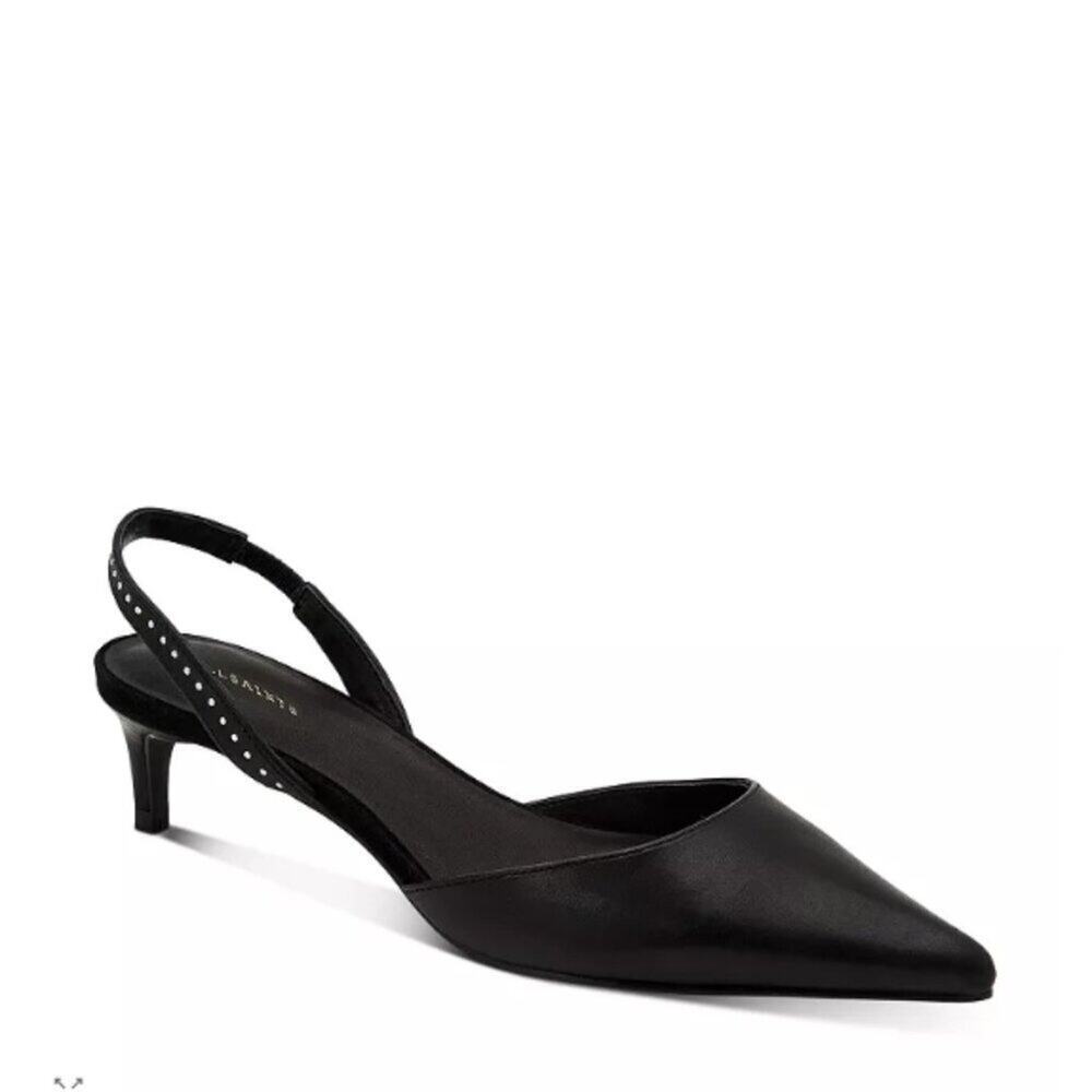 ALLSAINTS Mia Pointed Slingback Pumps Black 9